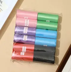 12'li Köpek Dışkı Poşeti Düz Renkli Set