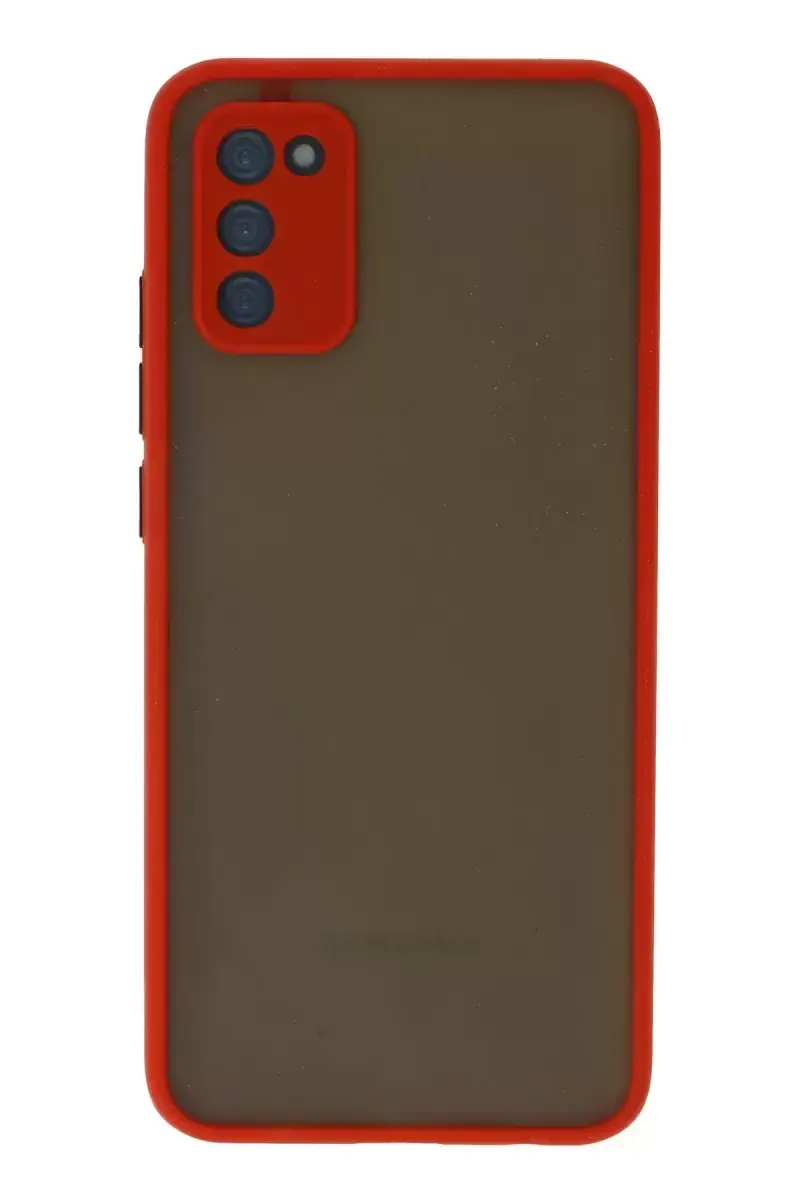 Newface Samsung Galaxy A03s Kılıf Montreal Silikon Kapak - Kırmızı
