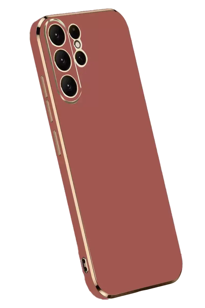 Newface Samsung Galaxy S24 Ultra Kılıf Volet Silikon - Kırmızı