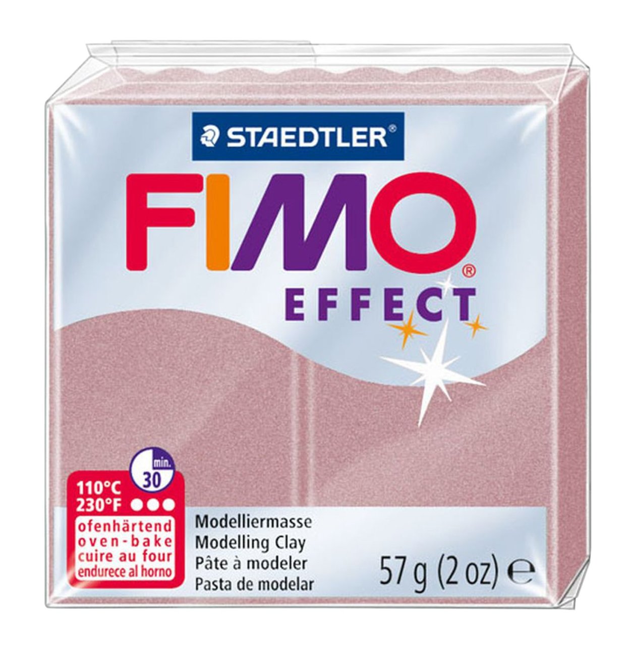 Fimo Effect Polimer Kil - Glitter Rose Gold - 57g