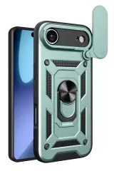 Newface Apple İphone 17 Air Pars Lens Yüzüklü Silikon - Yeşil