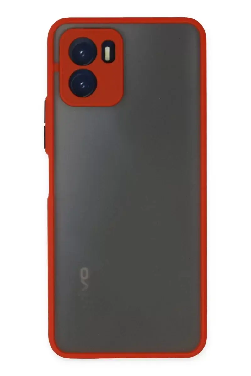 Newface Vivo Y15s Kılıf Montreal Silikon Kapak - Kırmızı