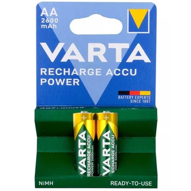 Varta Nı-mh 1.2 Volt 2600 Mah R2u Aa Şarjlı 2'li Kalem Pil