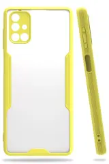 Newface Samsung Galaxy M51 Kılıf Platin Silikon - Sarı