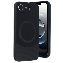 İphone 16e Kılıf Maya Karbon Kapak - Siyah
