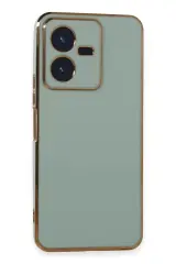 Newface Vivo Y22 2022 Kılıf Volet Silikon - Açık Yeşil