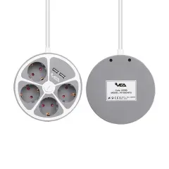 Vea Ve-g604yu 4'lü 2 Usb’li Anahtarlı 1.5 Metre Grup Priz