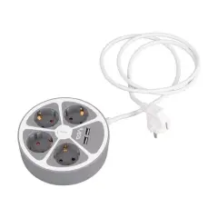 Vea Ve-g604yu 4'lü 2 Usb’li Anahtarlı 1.5 Metre Grup Priz