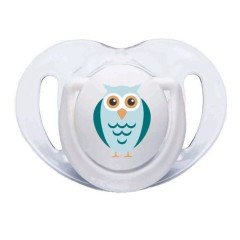 Mamajoo Silikon Ortodontik İkili Emzik Beyaz Baykuş / 6 ay +
