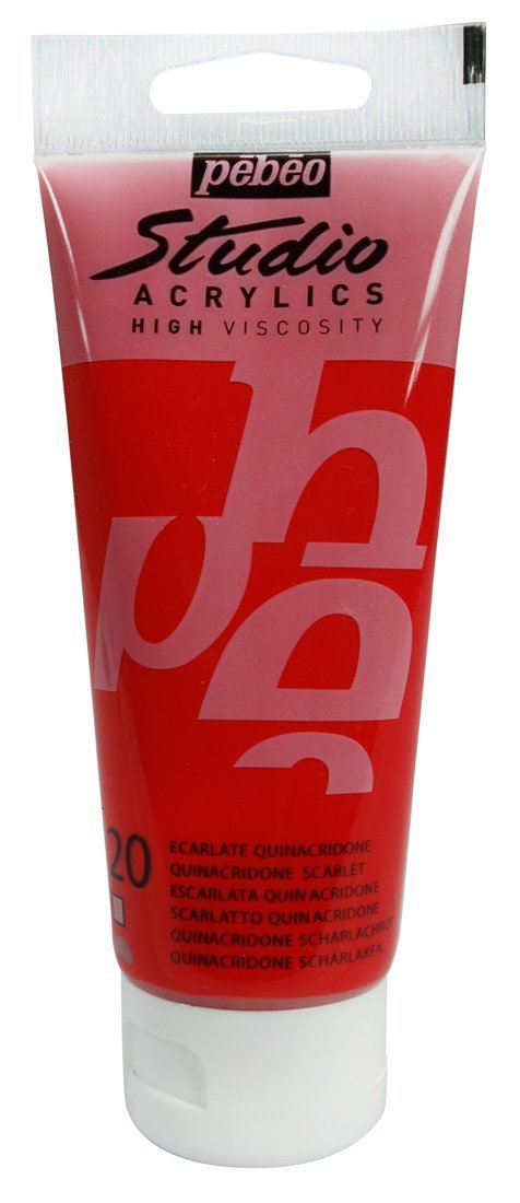 Studio Akrilik Boya - Quinacridone Scarlet - 100ml - N:20