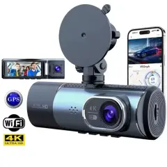 Powermaster Pm-27086 3.16'' Tft Ekran Çift Kameralı Gps Modüllü Hd Araç Kamerası Dvr (128gb Destekli)