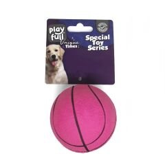 Playfull Zıplayan Basketbol Topu Köpek Oyuncağı 6,3 Cm Pembe
