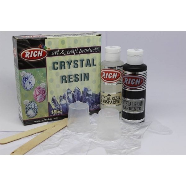 Crystal Resin Transparan Şeffaf Kristal Reçine Set 195 cc