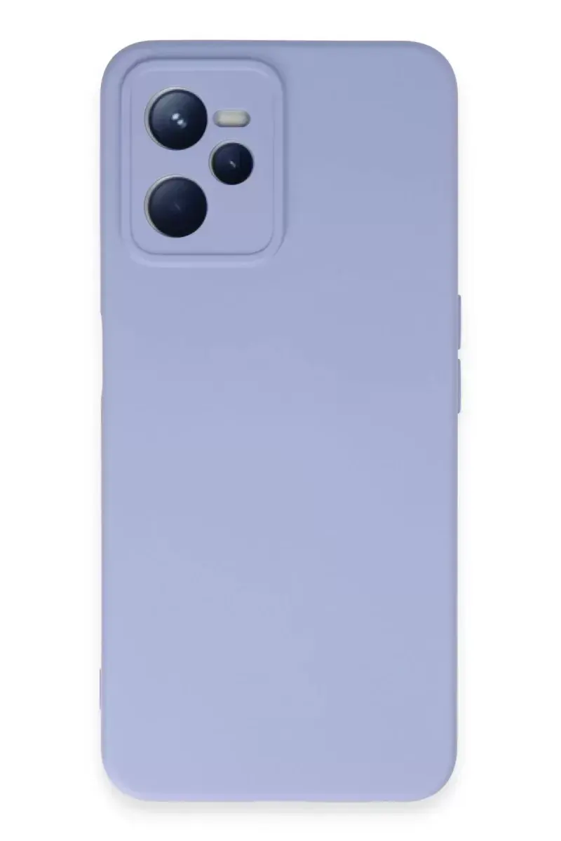 Newface Realme C35 Kılıf Nano İçi Kadife Silikon - Lila