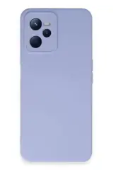 Newface Realme C35 Kılıf Nano İçi Kadife Silikon - Lila