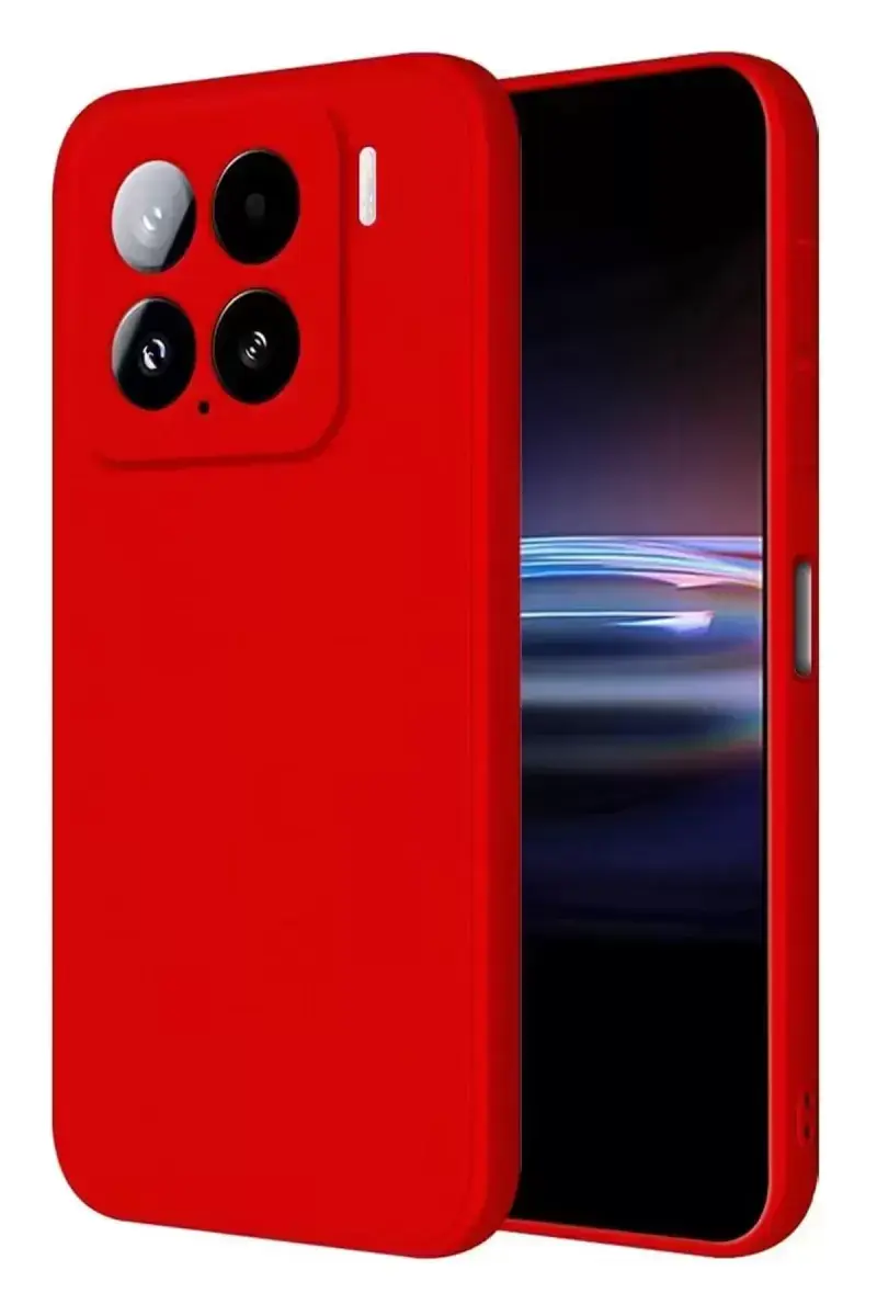 Newface Xiaomi Mi 15 Kılıf Nano İçi Kadife Silikon - Kırmızı