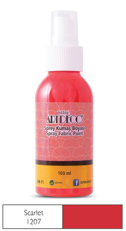 Sprey Kumaş Boyası 100ml N:1207 Scarlet