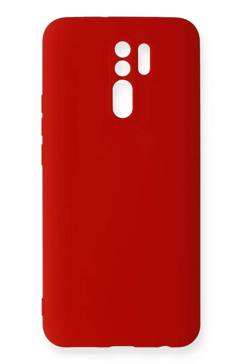 Newface Xiaomi Redmi 9 Kılıf Nano İçi Kadife Silikon - Kırmızı