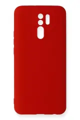 Newface Xiaomi Redmi 9 Kılıf Nano İçi Kadife Silikon - Kırmızı