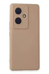 Newface Vivo V29 Lite Kılıf Nano İçi Kadife Silikon - Pudra