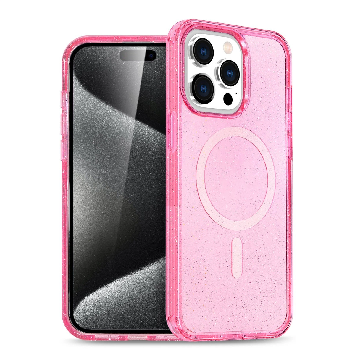 İphone 15 Pro Kılıf  Magsafe Kapak - Pembe