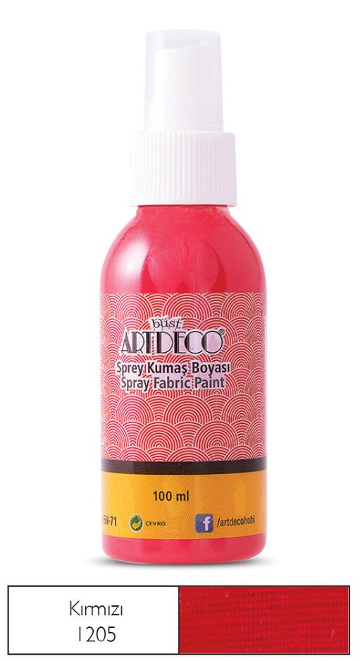 Sprey Kumaş Boyası 100ml N:1205 Kırmızı