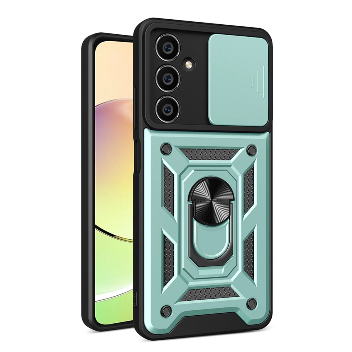 Samsung Galaxy A05s Kılıf Pars Lens Yüzüklü Silikon - Yeşil
