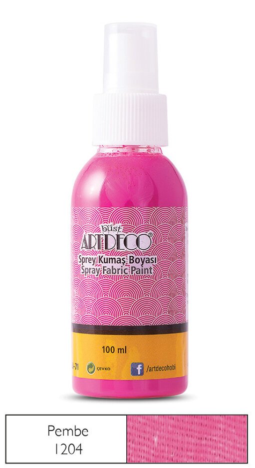 Sprey Kumaş Boyası 100ml N:1204 Pembe