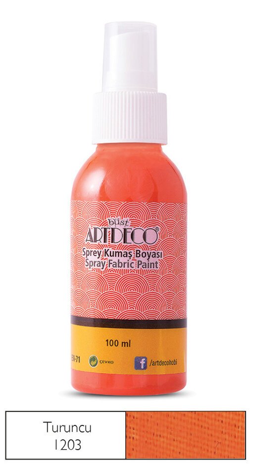 Sprey Kumaş Boyası 100ml N:1203 Turuncu