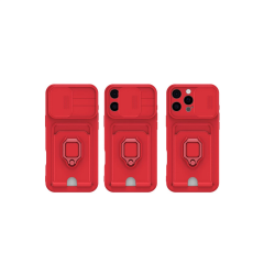 İphone 16 Kılıf Zuma Kartvizitli Yüzüklü Silikon - Lacivert