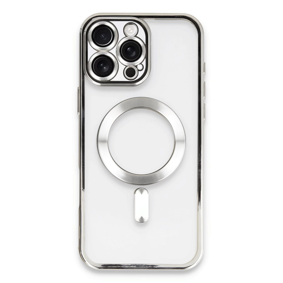 İphone 16 Pro Max Kılıf Kross Magneticsafe Kapak - Gümüş