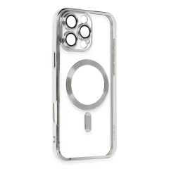 İphone 16 Pro Max Kılıf Kross Magneticsafe Kapak - Gümüş
