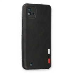 Realme C11 2021 Kılıf Loop Deri Silikon - Siyah