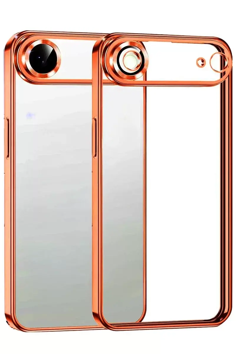 Newface Apple İphone 17 Air Razer Lensli Silikon - Turuncu