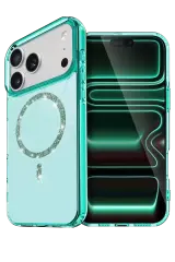 Newface Apple İphone 17 Pro Max Live Diamond Magsafe Kapak - Yeşil