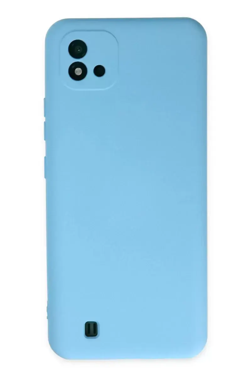 Newface Realme C11 2021 Kılıf Nano İçi Kadife Silikon - Mavi