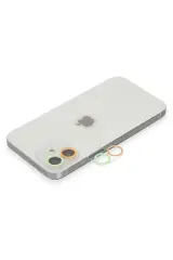 Newface Apple İphone 11 Renkli Kamera Lens Koruma Cam - Turuncu-yeşil