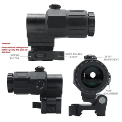 Nikula Magnifier 5x Yakınlaştırmalı Dürbün - 22mm Ray Uyumlu, Katlanır Yaylı Ayaklı