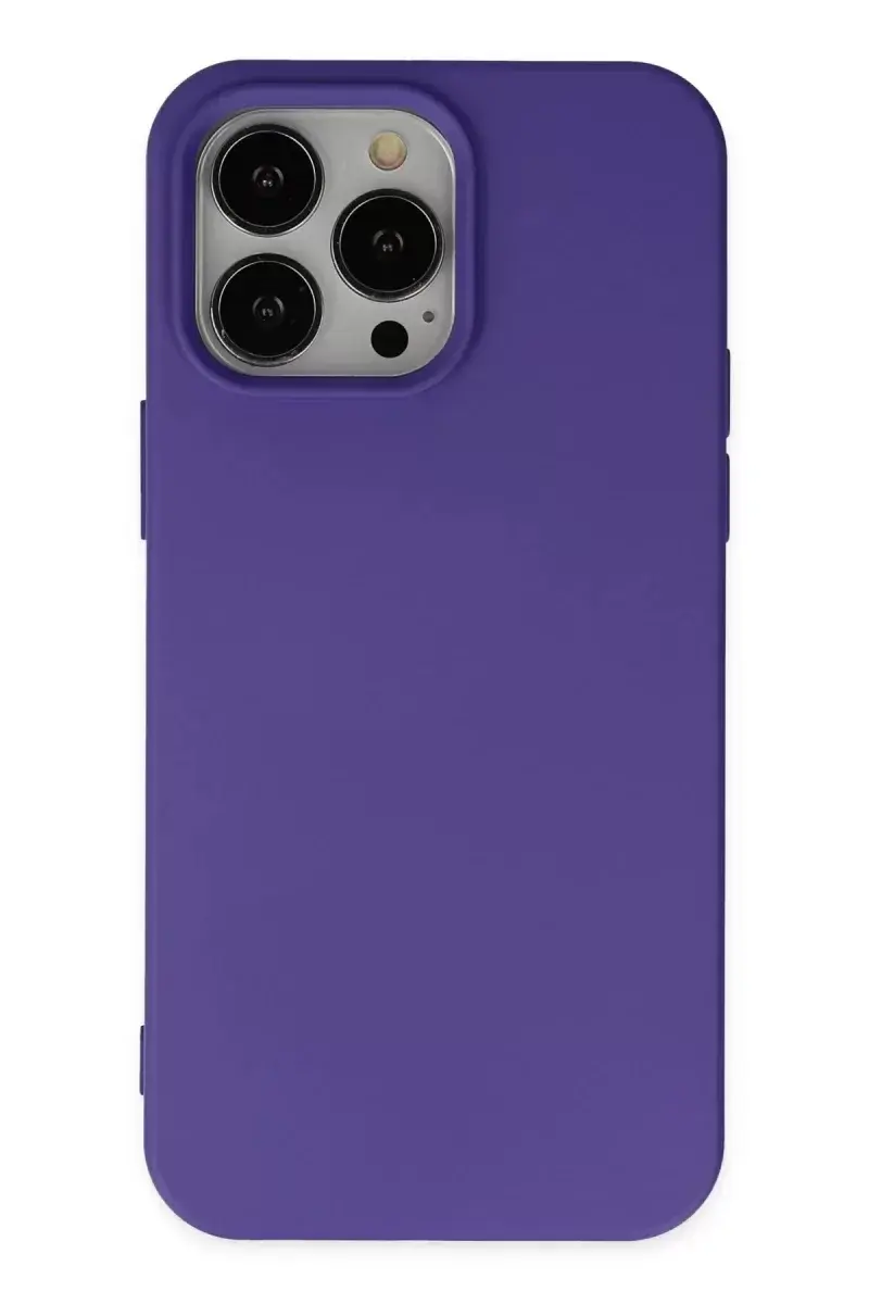 Newface İphone 14 Pro Kılıf Nano İçi Kadife Silikon - Mor