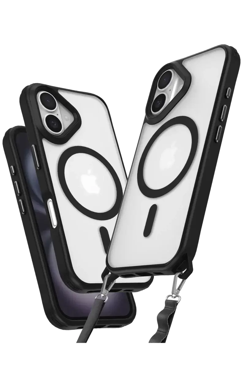 Newface İphone 16 Plus Kılıf Enka Magsafe Silikon Kılıf - Siyah