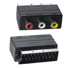Scart Erkek-rca Dişi Ara Mini Adaptör