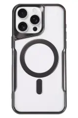 Newface İphone 16 Pro Kılıf Boyi Magsafe Silikon Kapak - Siyah