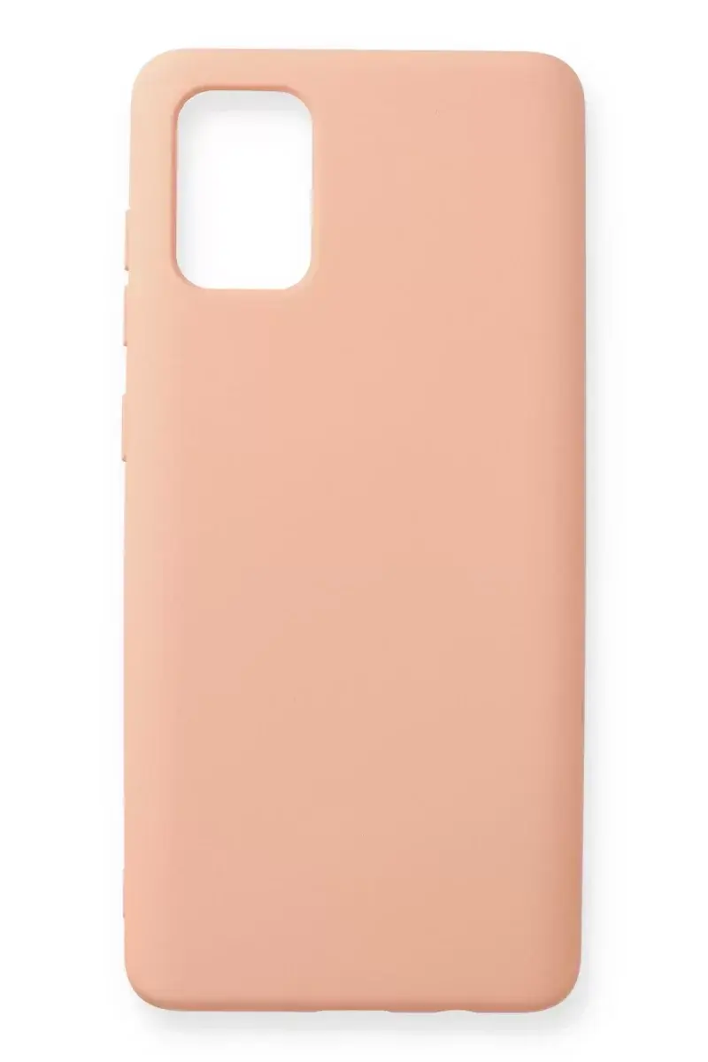 Newface Samsung Galaxy A71 Kılıf Nano İçi Kadife Silikon - Pudra