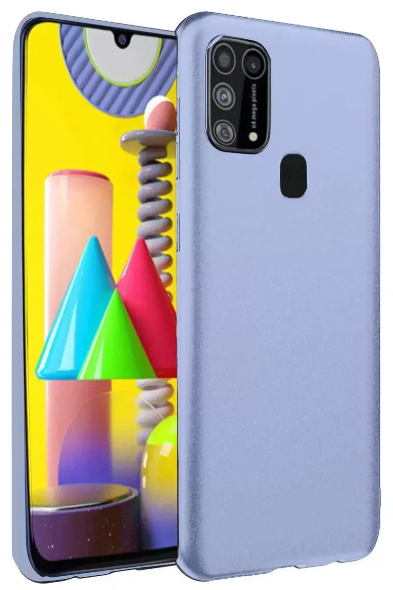 Newface Samsung Galaxy M31 Kılıf Nano İçi Kadife Silikon - Lila