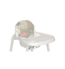 AyBaby Yan Destekli Mama Sandalyesi Minderi - Gri Pembe