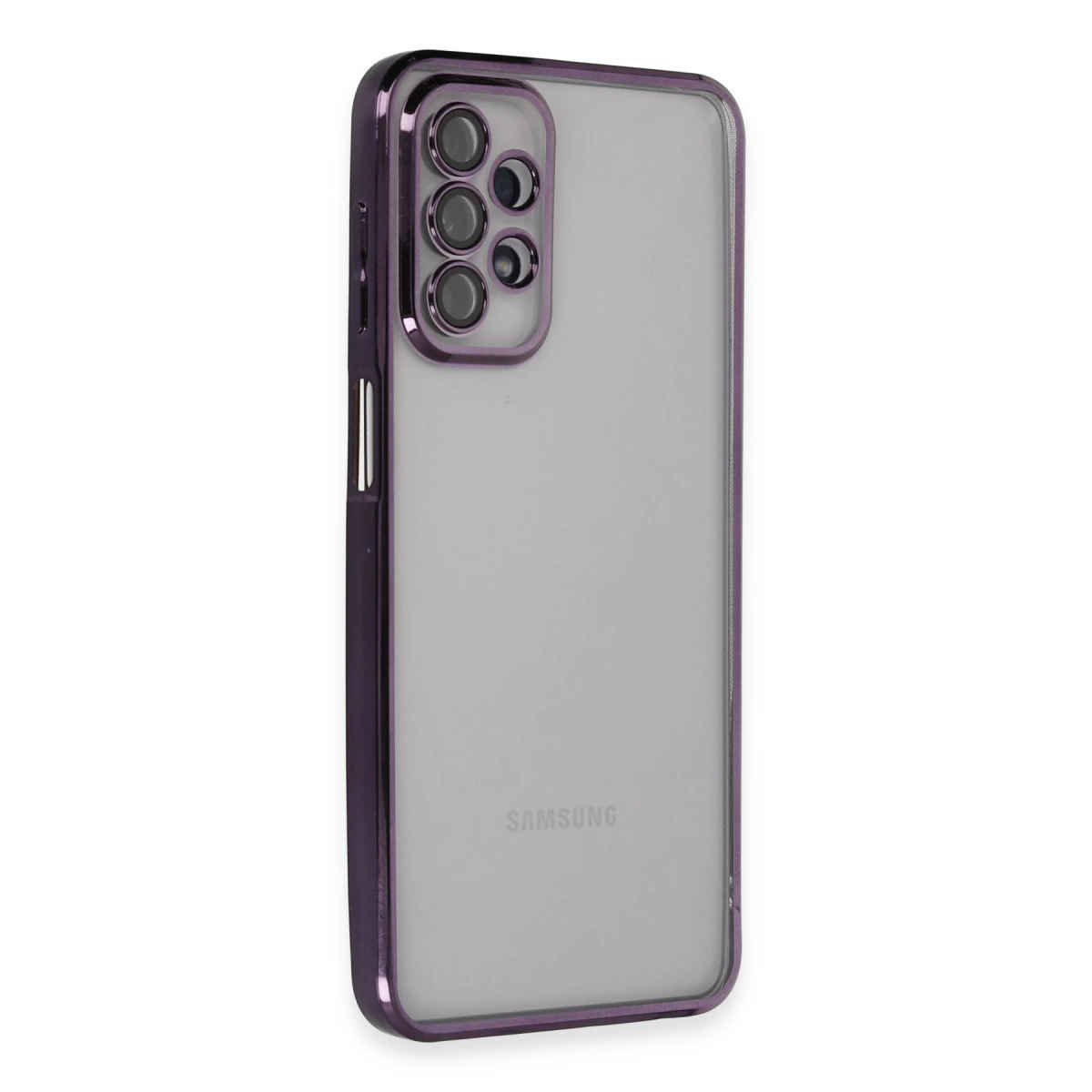Samsung Galaxy A23 4g Kılıf Razer Lensli Silikon - Mor