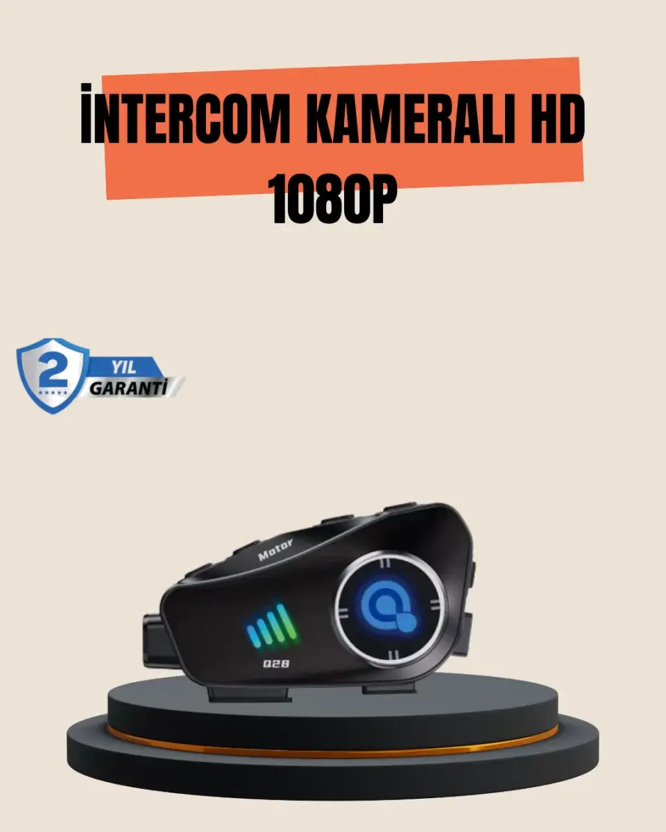 Q28 Motosiklet Kask Bluetooth Kulaklık Full Hd 1080p Kamera