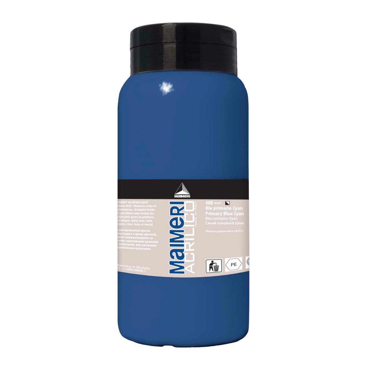 Acrilico Akrilik Boya 1000ml N:400 Primary Blue Cyan