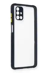 Newface Samsung Galaxy M51 Kılıf Miami Şeffaf Silikon - Lacivert