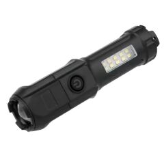 Powermaster 109-b Zoomlu Flash Özellikli Smd Ve Power Led’li Şarjlı Plastik Kasa El Feneri (powerbank Özellikli)